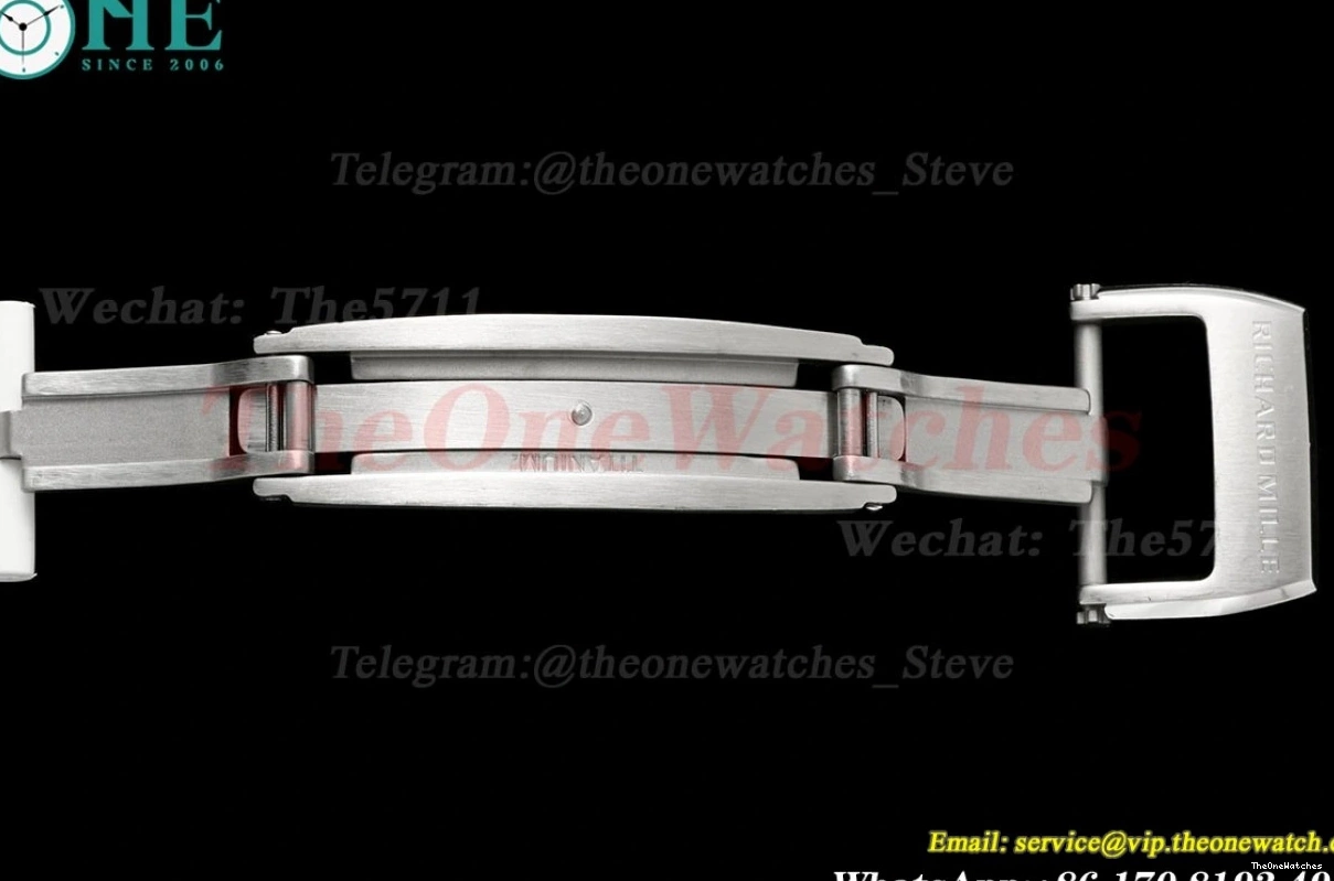 Strap Skeleton RM055 RMUL2 On Dial Blue T+F White Ceramic Rubber White 1225